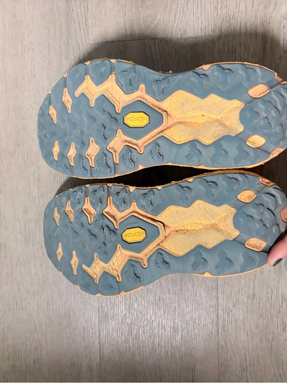 Hoka One One Teal and Orange Women's Running Shoes - Picture 8 of 9